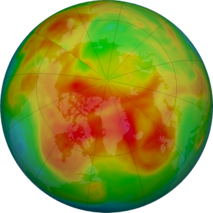 Arctic ozone map for 21 March 2017